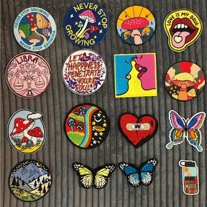 Embroidered patches bundle  🍄✨